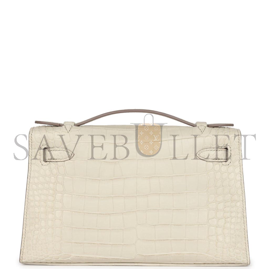 H**mes master kelly pochette beton matte alligator gold hardware (22*14*7cm)